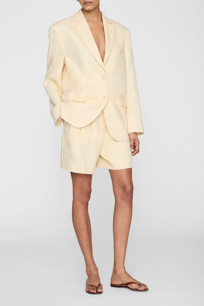 Quinn Blazer in Butter Yellow by Anine Bing - Anita Hass