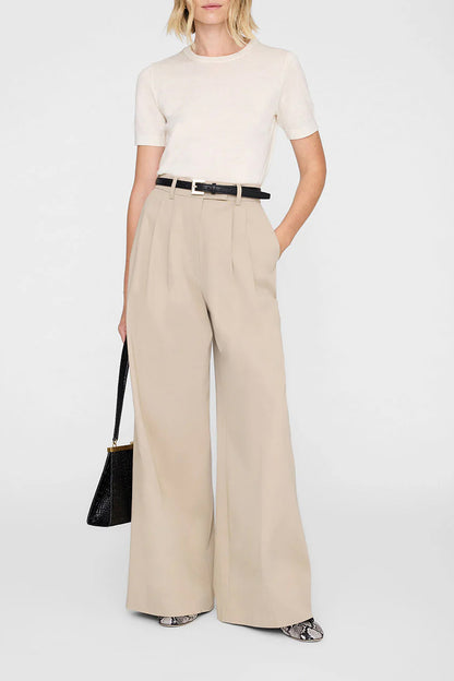 Lou Pants in Beige by Anine Bing - Anita Hass