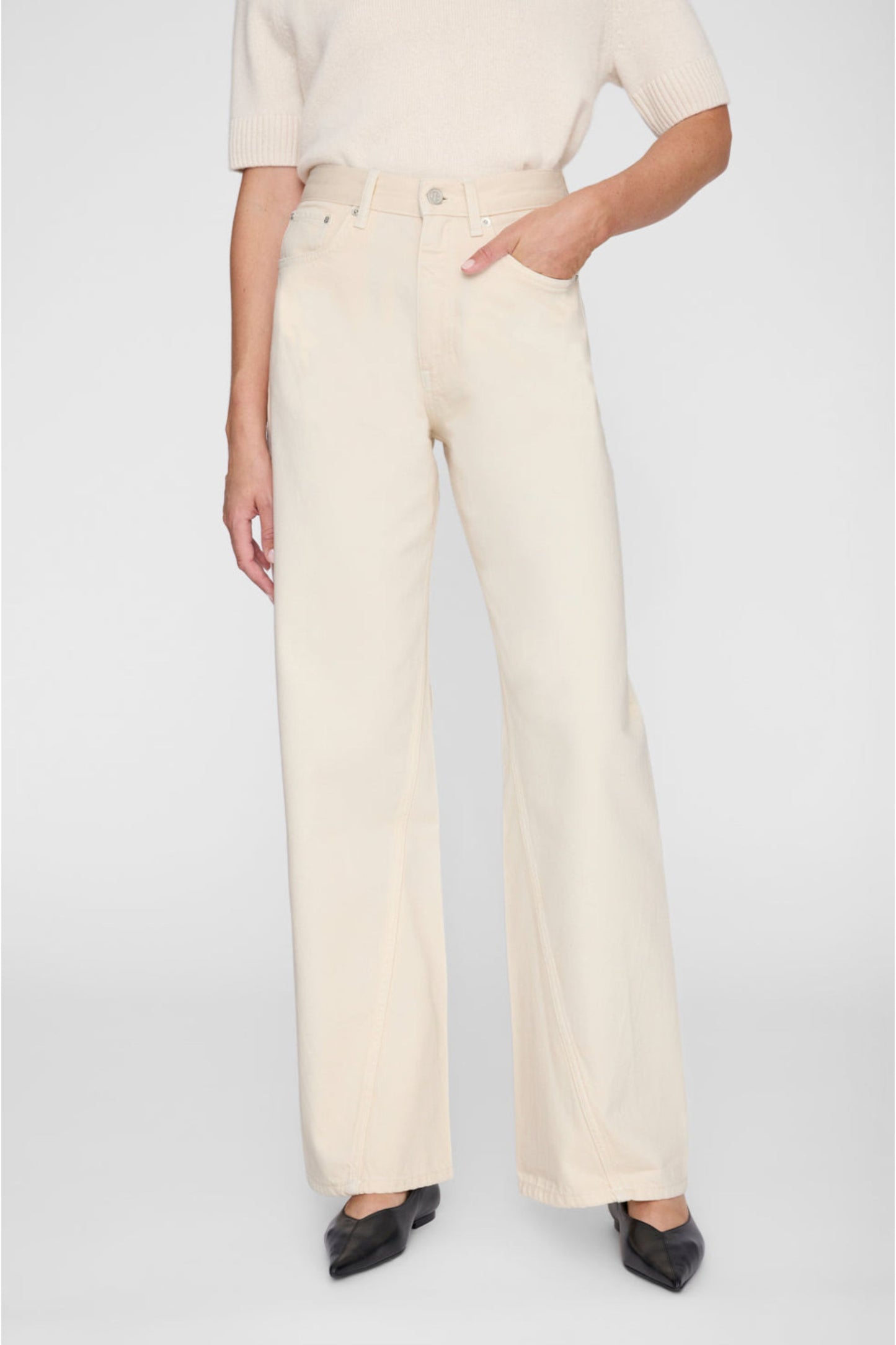 Brie Jeans in Cream by Anine Bing - Anita Hass