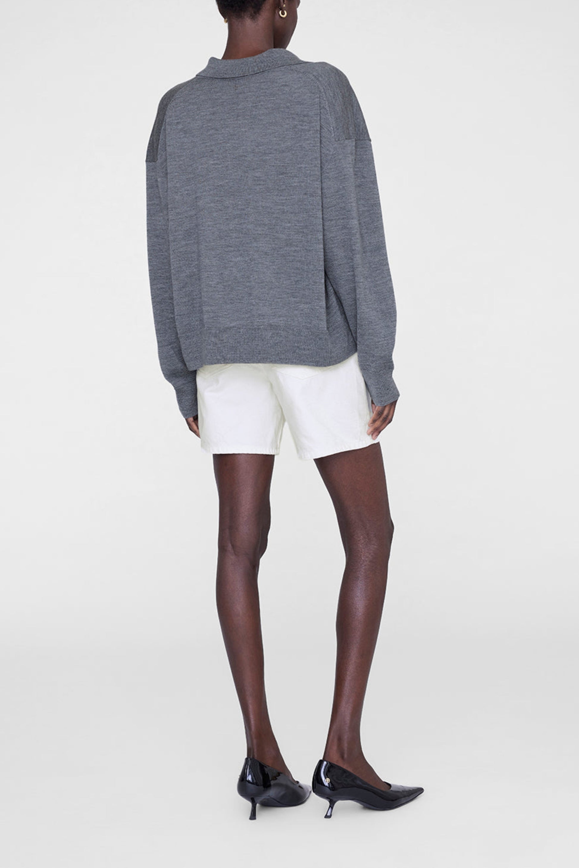 Kat Denim Shorts in Ecru by Anine Bing - Anita Hass
