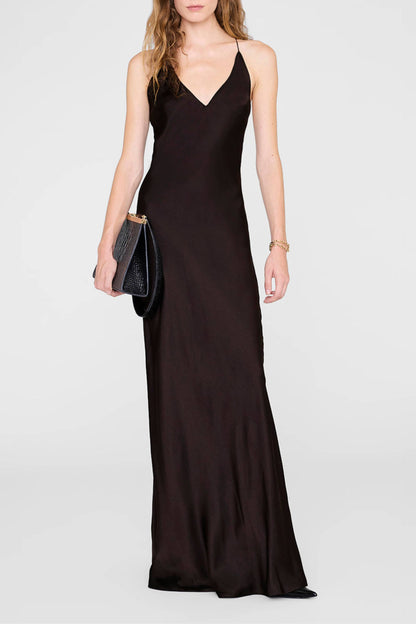 Laurel Dress in Deep Brown by Anine Bing - Anita Hass