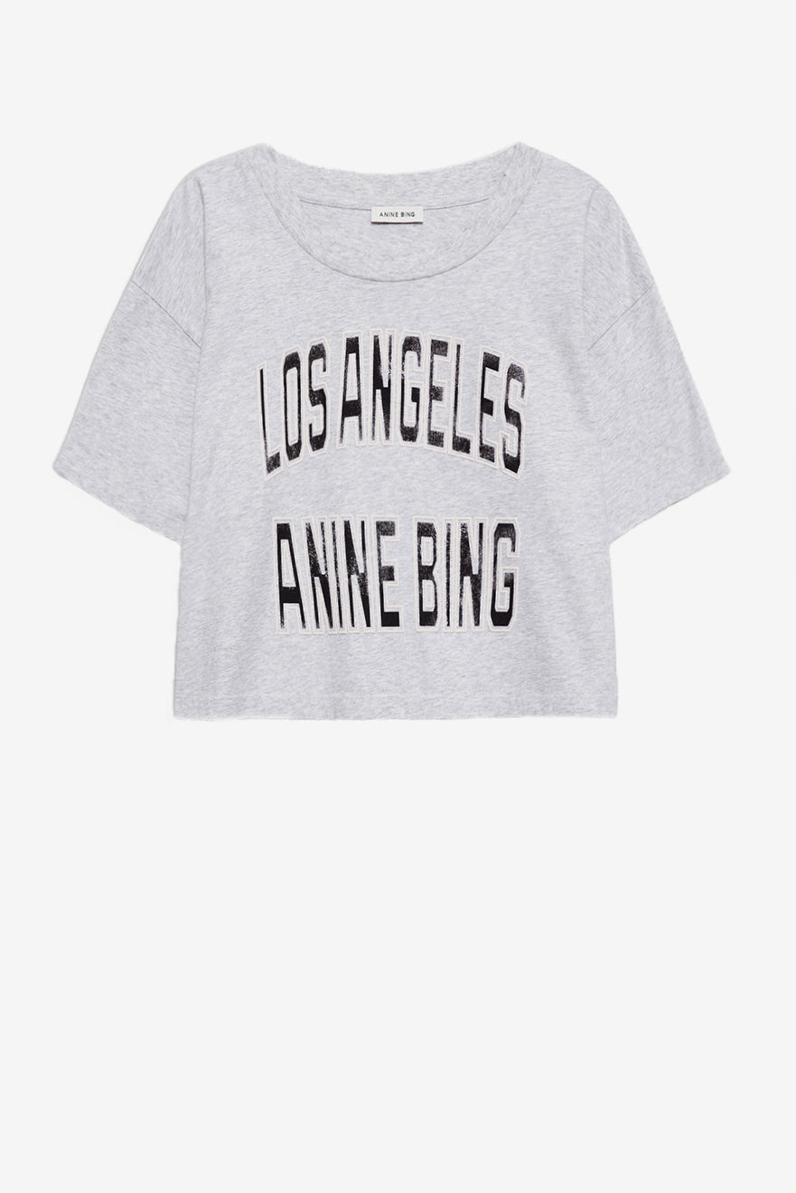 Camiseta Johnny Cropped en gris de Anine Bing - Anita Hass
