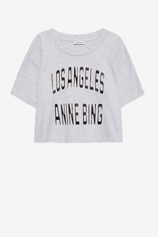 Maglietta Johnny Cropped in grigio di Anine Bing - Anita Hass