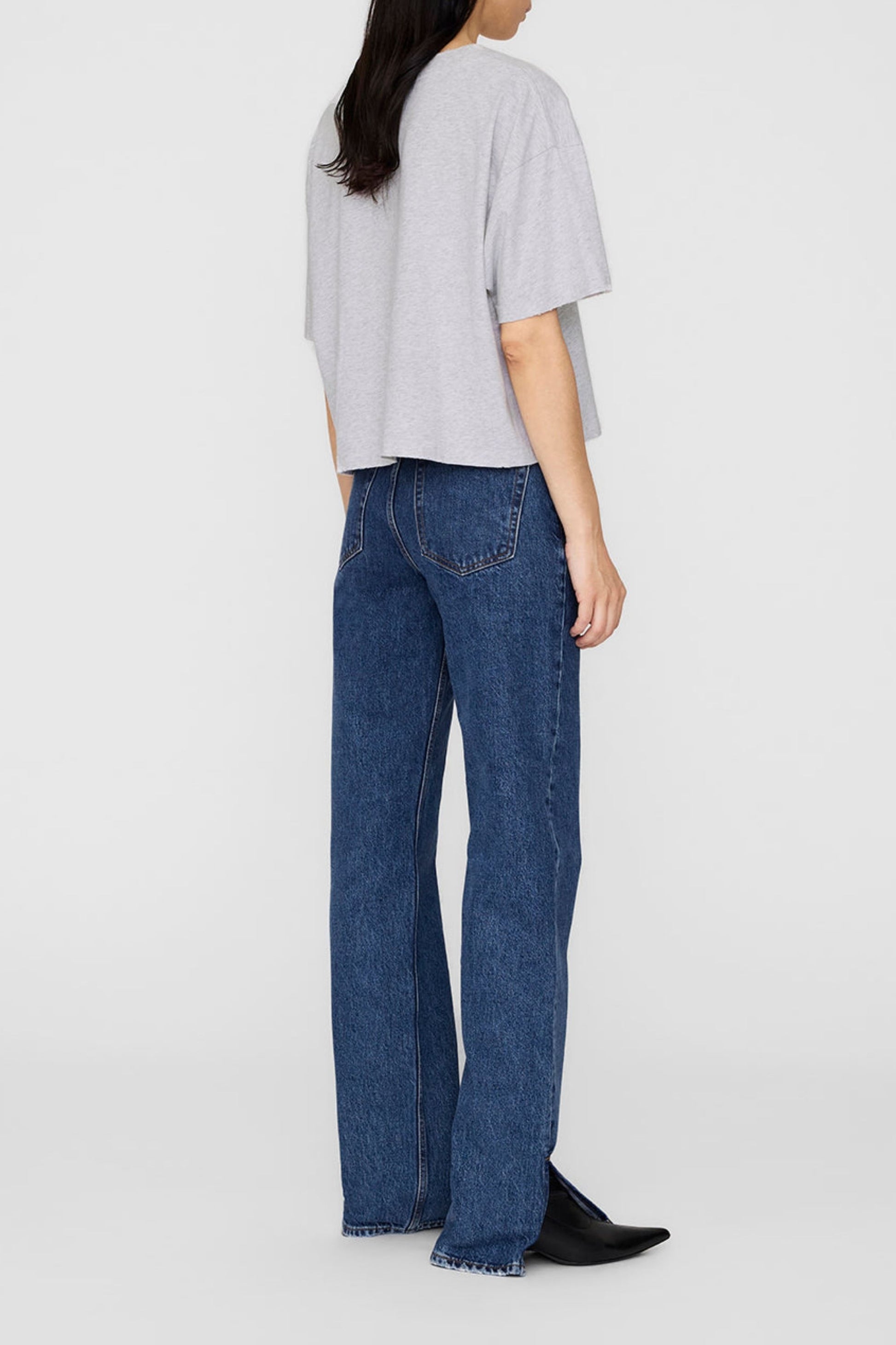 Camiseta Johnny Cropped en gris de Anine Bing - Anita Hass