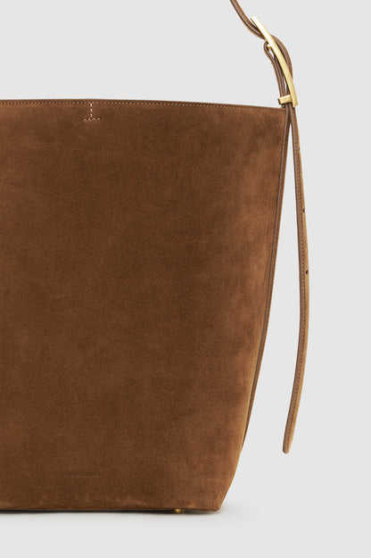 Elly Bucket Bag in Tobacco Suede by Anine Bing - Anita Hass