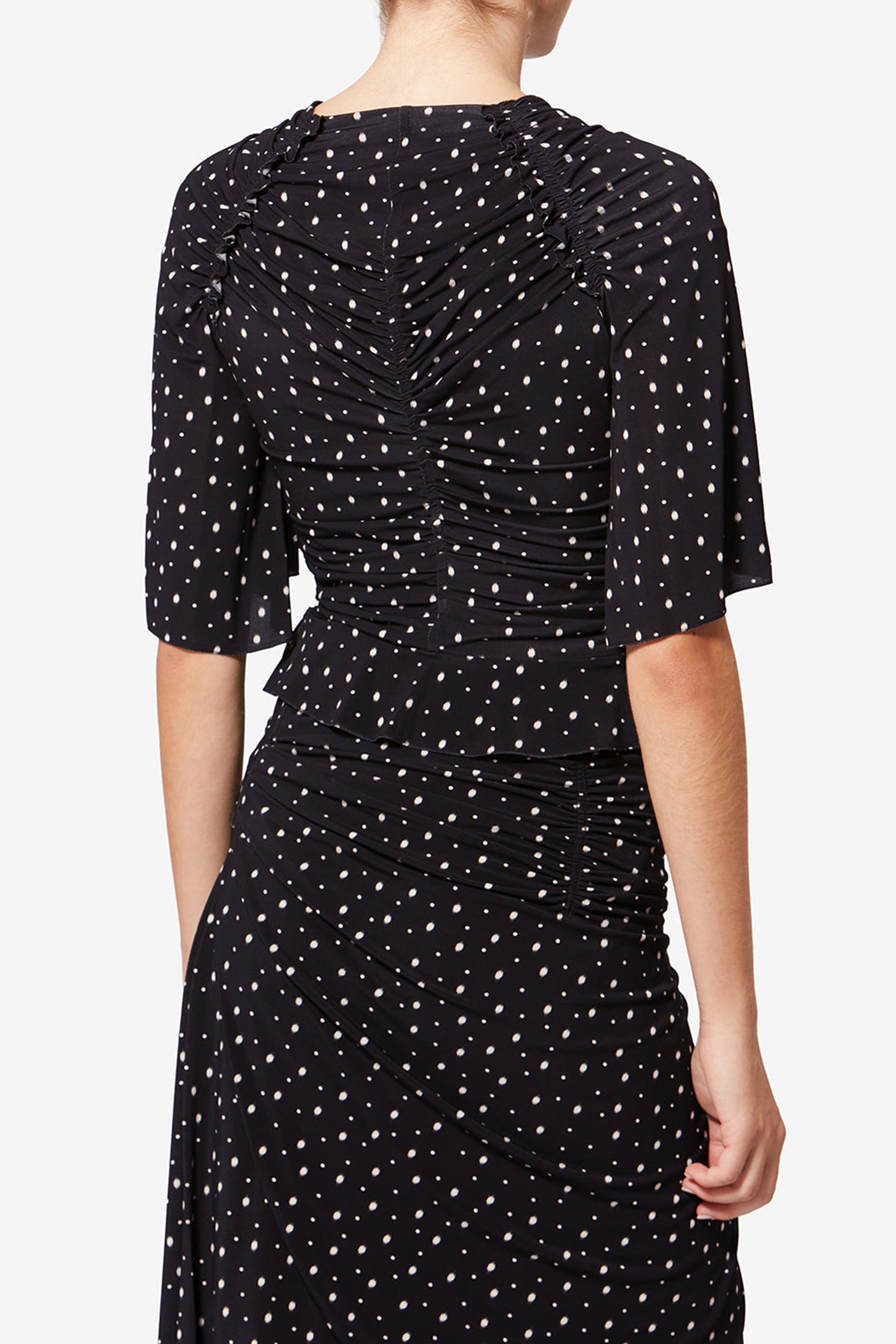 T-Shirt Garla in Schwarz/Ecru