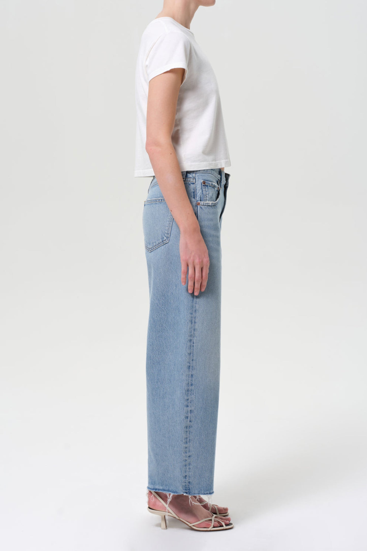 Jeans Low Curve Fray in ForceAgolde - Anita Hass