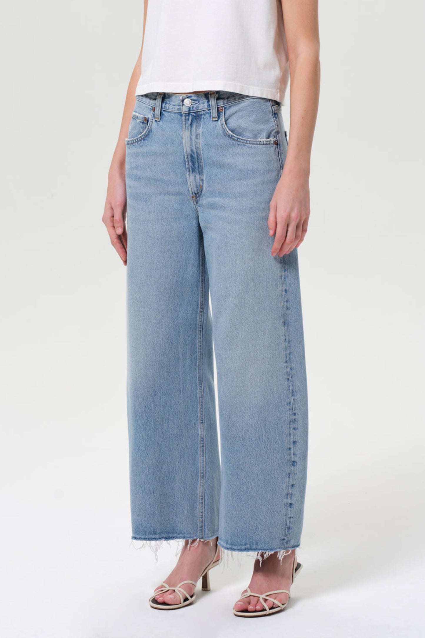 Jeans Low Curve Fray in ForceAgolde - Anita Hass