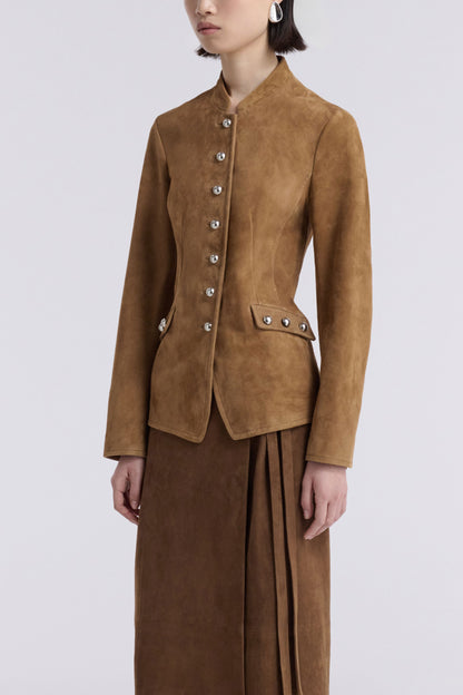 Honoré leather jacket in tan