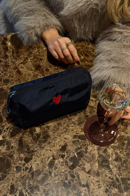 Pouch 'Heart' in Navy NylonAnita Hass - Anita Hass