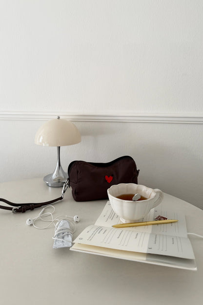 Pouch 'Heart' in Braun NylonAnita Hass - Anita Hass