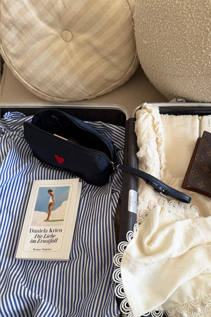 Pouch 'Heart' in Navy Nylon