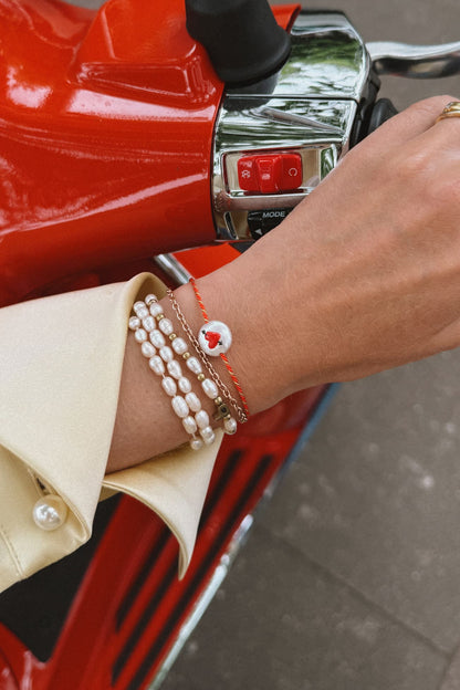 Armband Pearl in Orange LurexSorbet Island x Anita Hass - Anita Hass