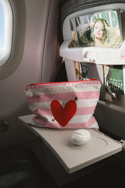 Pouch 'Heart' in Bonbon/Weiß Anita Hass