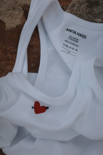 Tank Top 'Heart' in WeißAnita Hass - Anita Hass