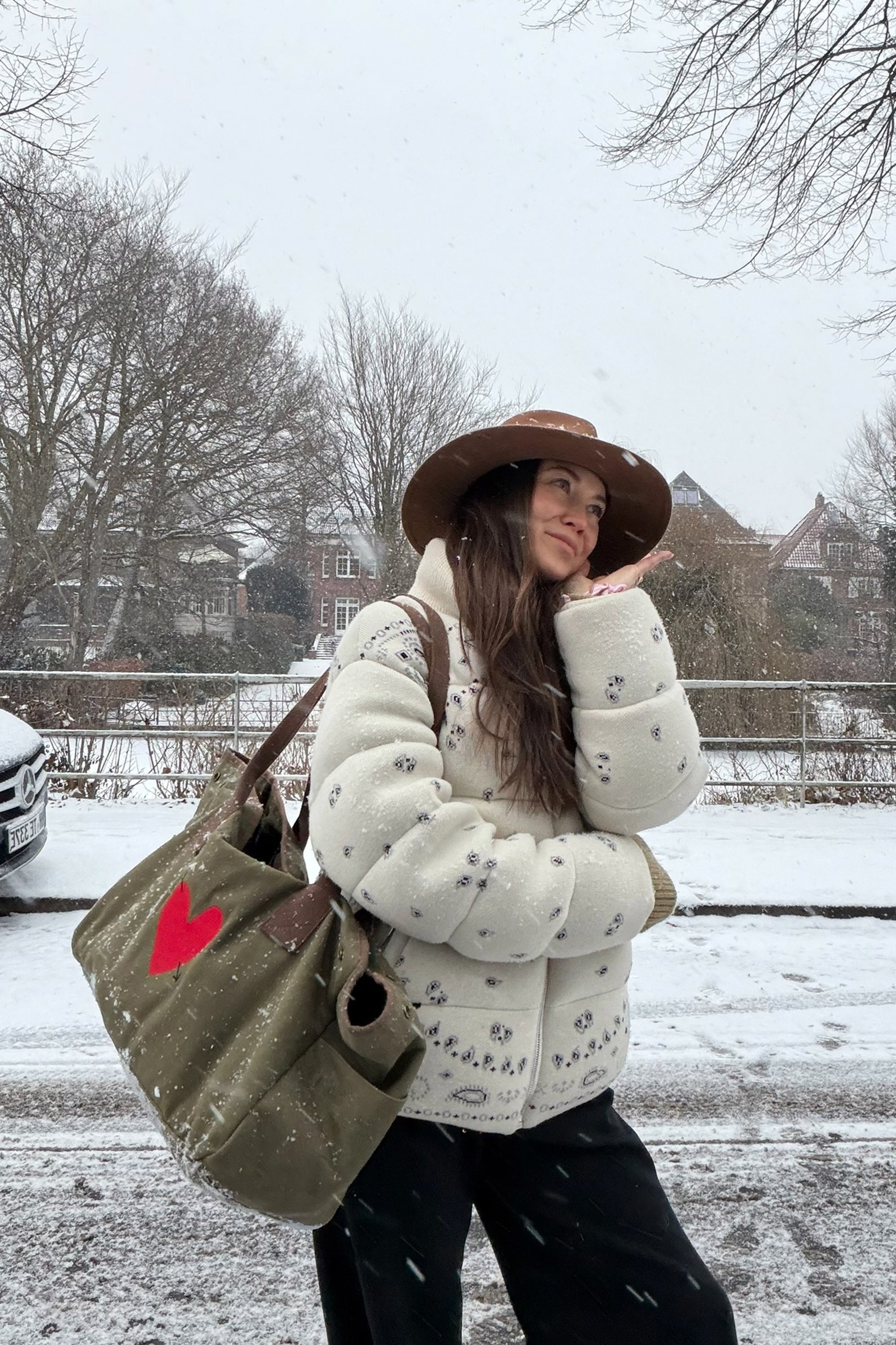 Tasche Moss in Oliv/CheckAnita Hass - Anita Hass