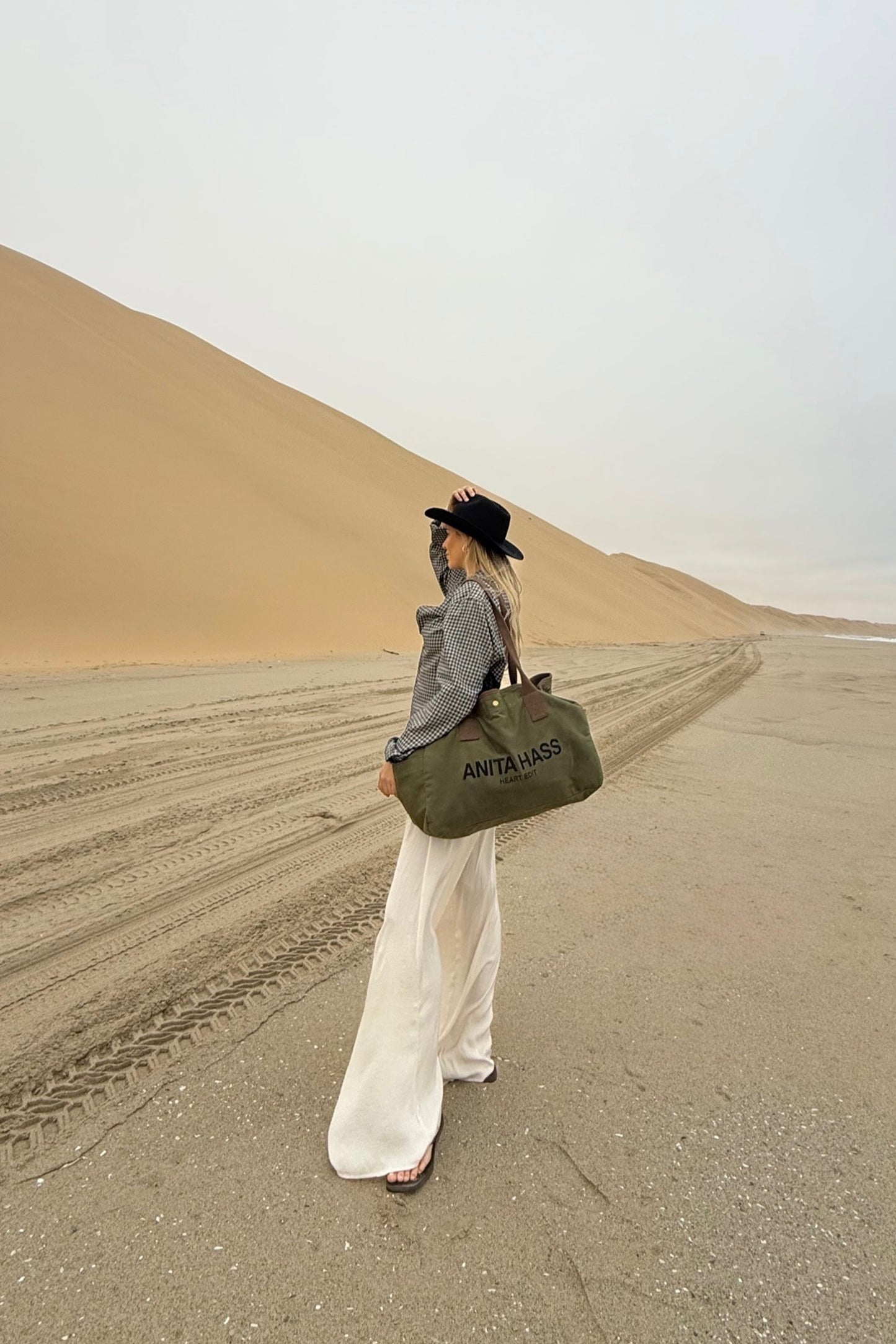 Bag Moss in Olive/Check