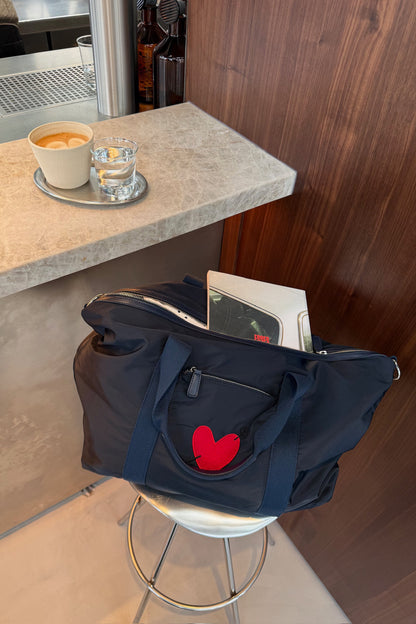 Bag 'Heart' in Navy Nylon