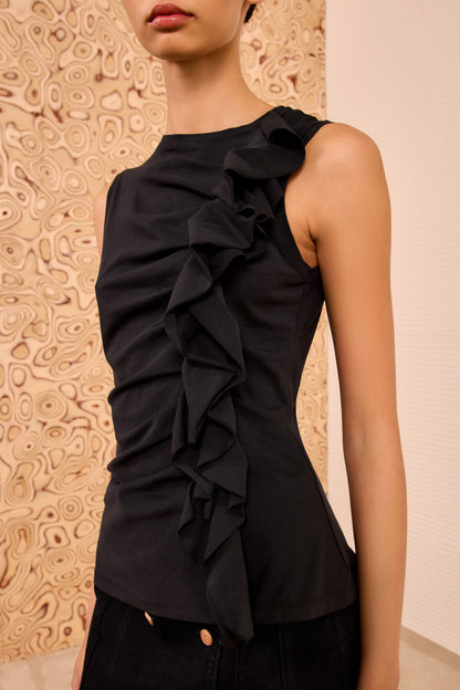 Top Clio Ruched in NoirUlla Johnson - Anita Hass