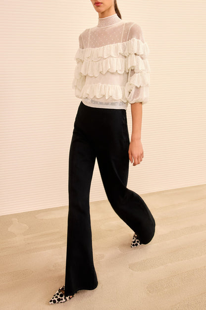 Bluse Corinna Ruffle in CowrieUlla Johnson - Anita Hass