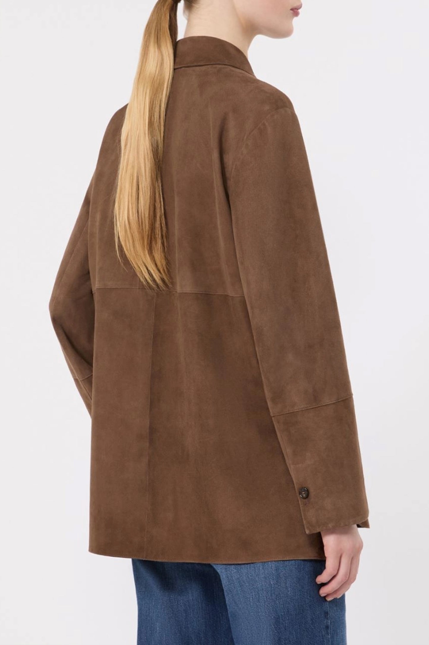 Gocce Overshirt in Suede Mud