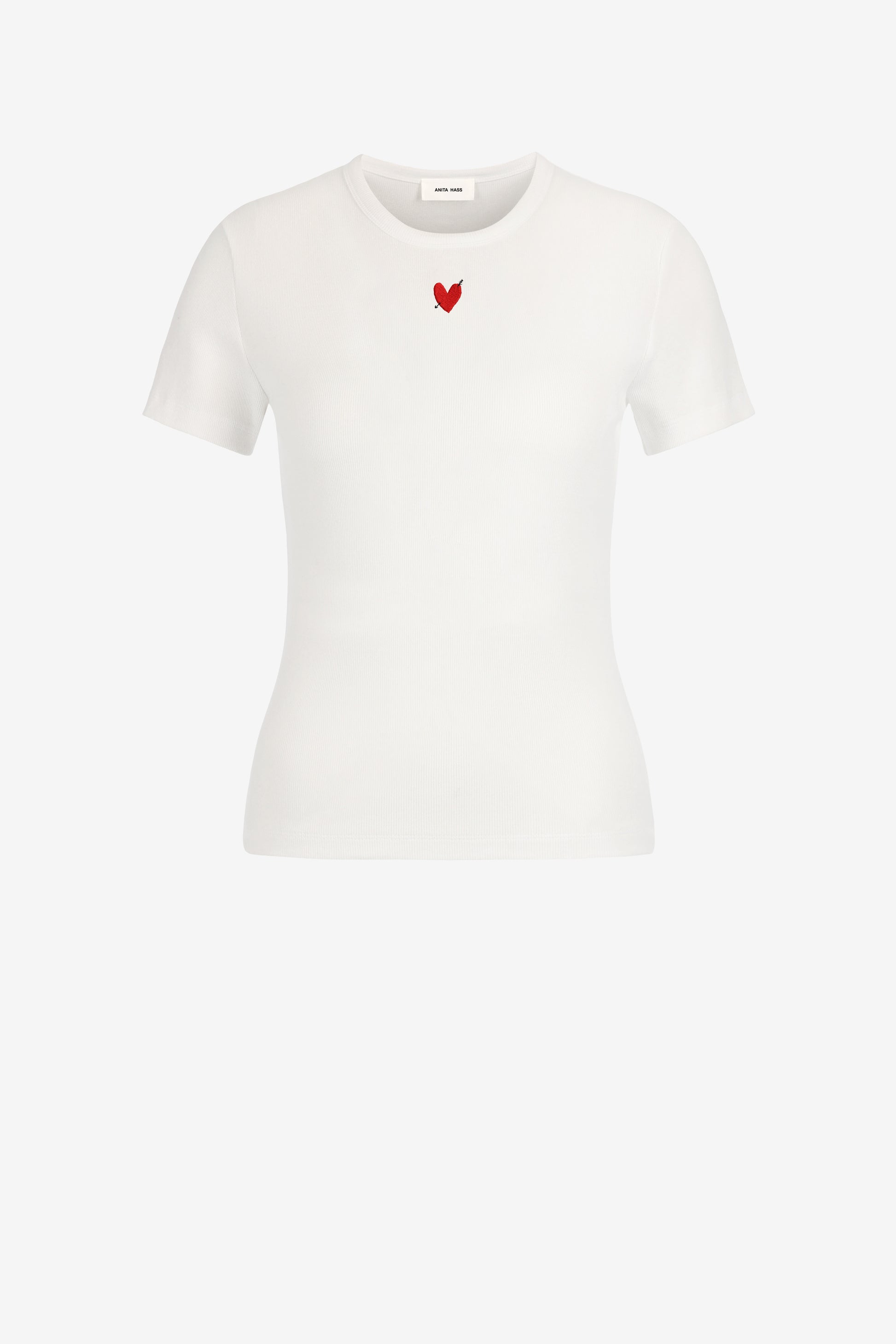 Baby Tee Heart in White by Anita Hass - Anita Hass