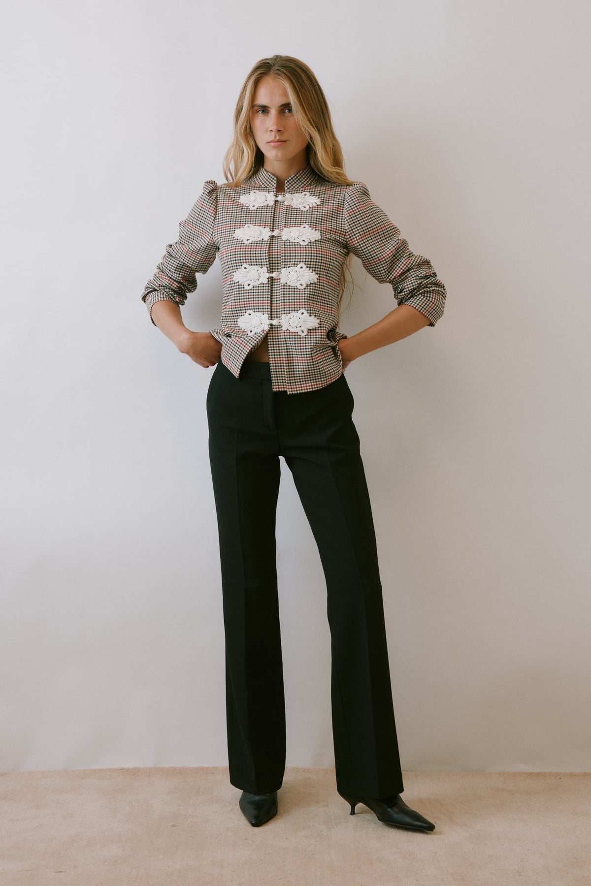 Bluse Caroline in Schwarz/Weiß/Rot Anita Hass