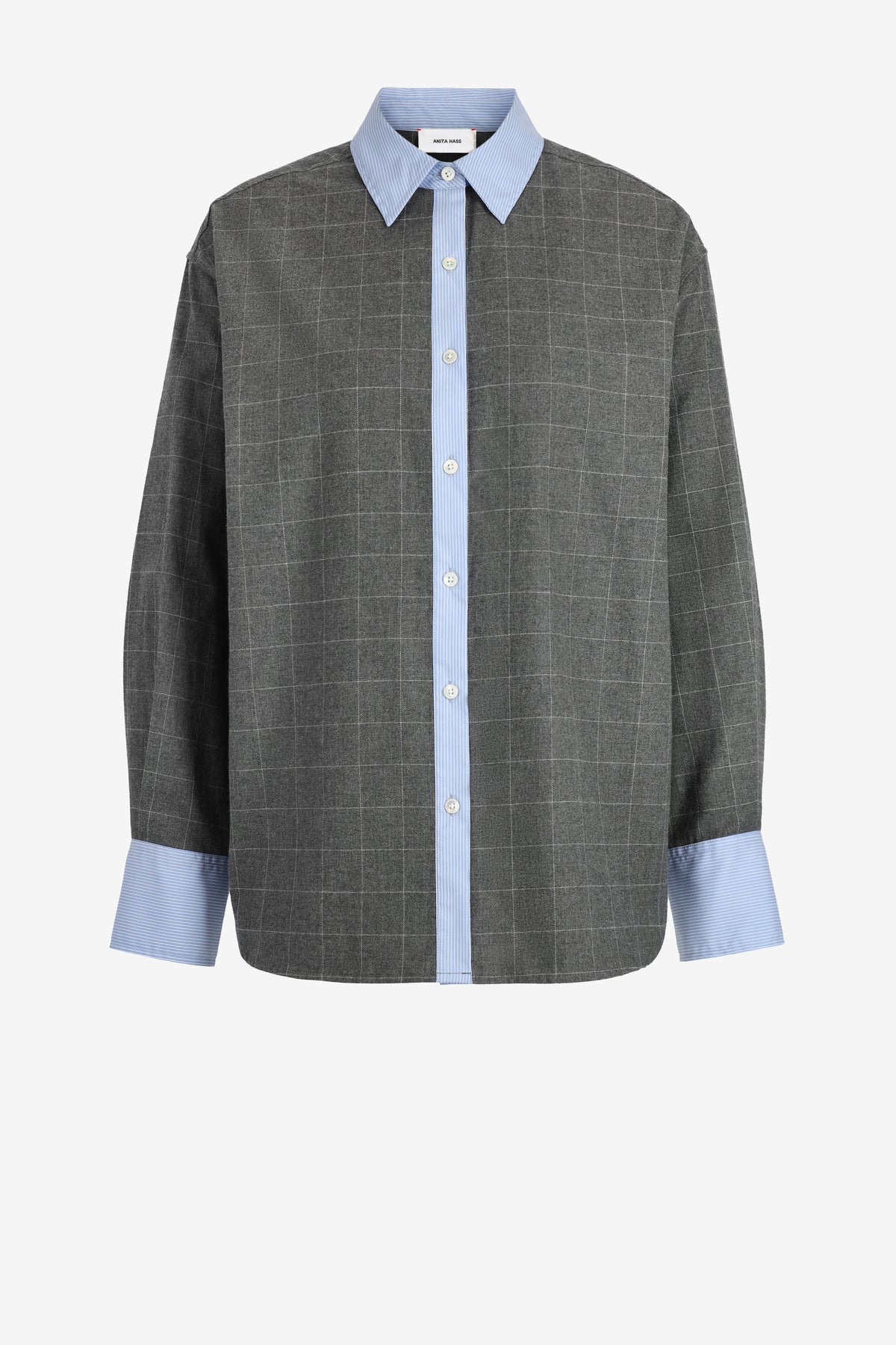 Bluse Eleonora in Grau/Blau Anita Hass