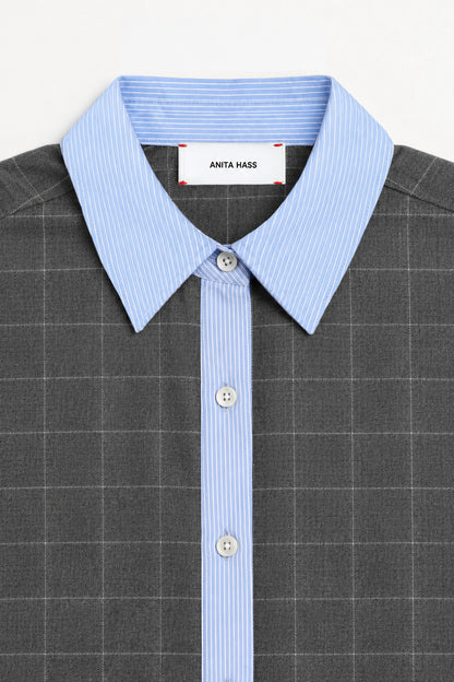Bluse Eleonora in Grau/Blau Anita Hass