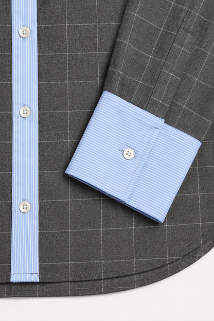 Bluse Eleonora in Grau/Blau Anita Hass