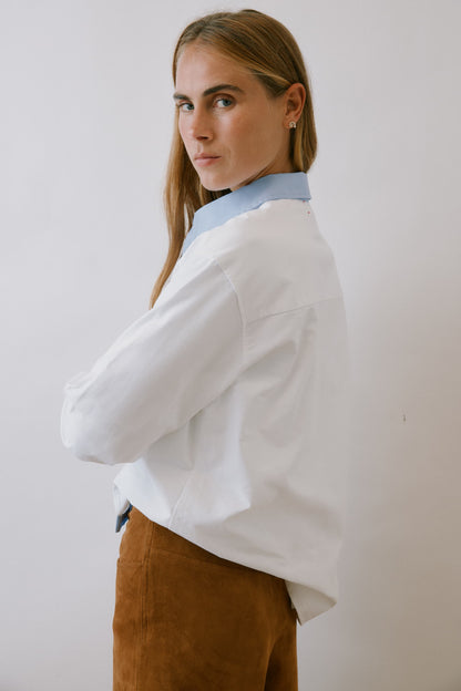 Bluse Eleonora in Weiß/Blau Anita Hass