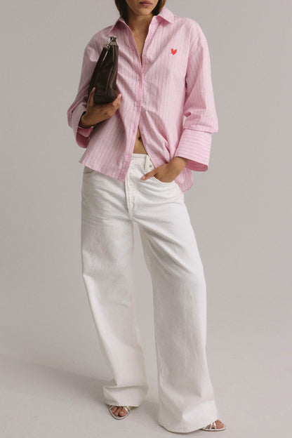 Bluse Linen Love in Rosa/Braun Anita Hass