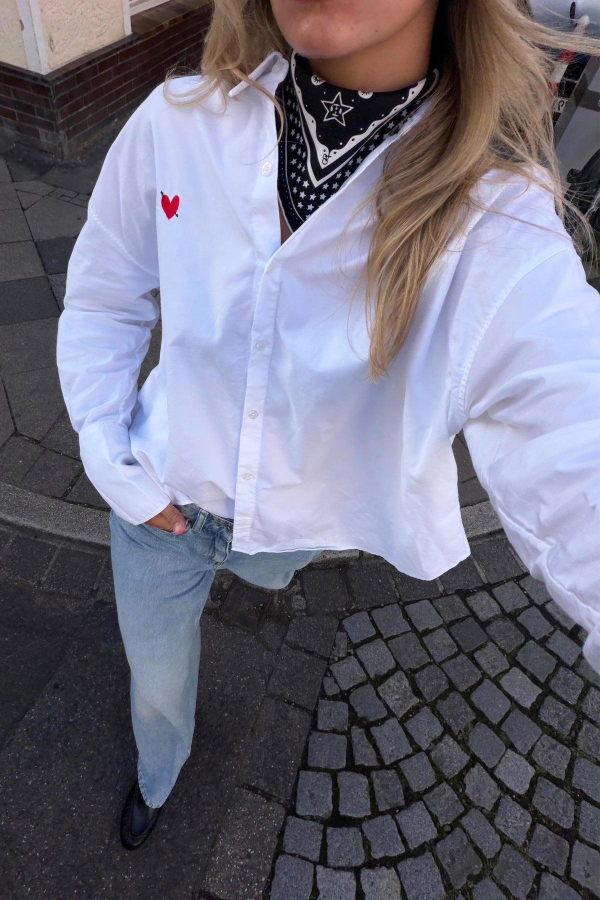 Bluse Oxford in Weiß Anita Hass