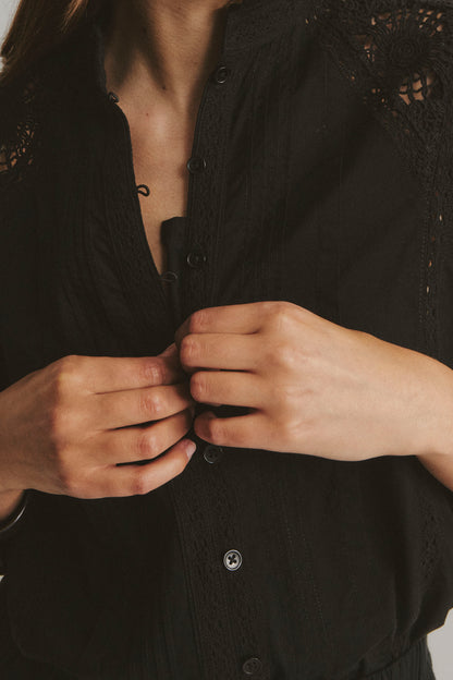"Romance" Blouse in Black by Anita Hass - Anita Hass