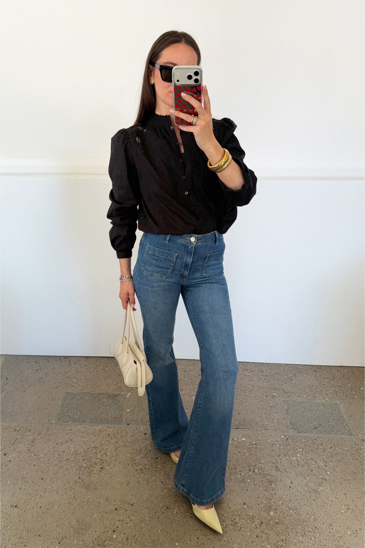 Bluse Romance in Schwarz Anita Hass