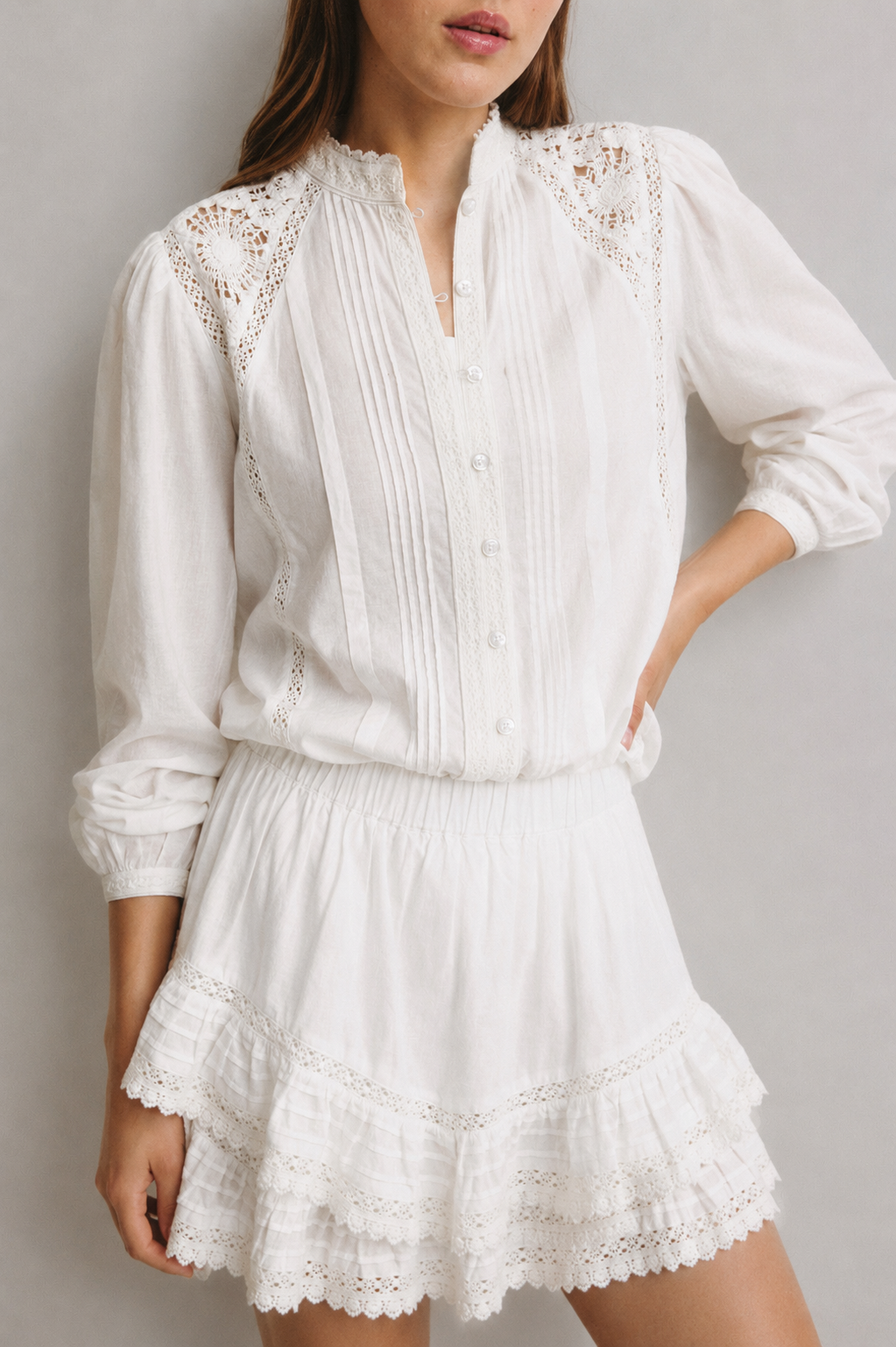 "Romance" Blouse in White by Anita Hass - Anita Hass