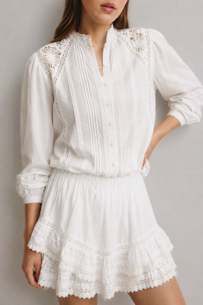 "Romance" Blouse in White by Anita Hass - Anita Hass