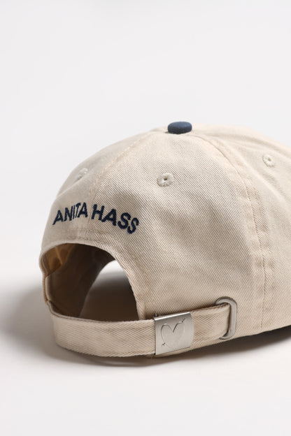Cap Lucky in Ivory/Navy by Anita Hass - Anita Hass