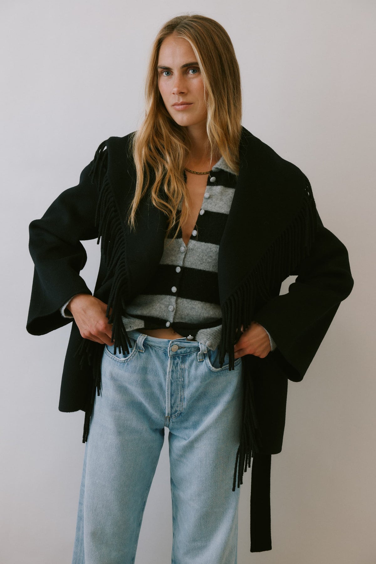 Cardigan Minnie in Grau/Schwarz Anita Hass