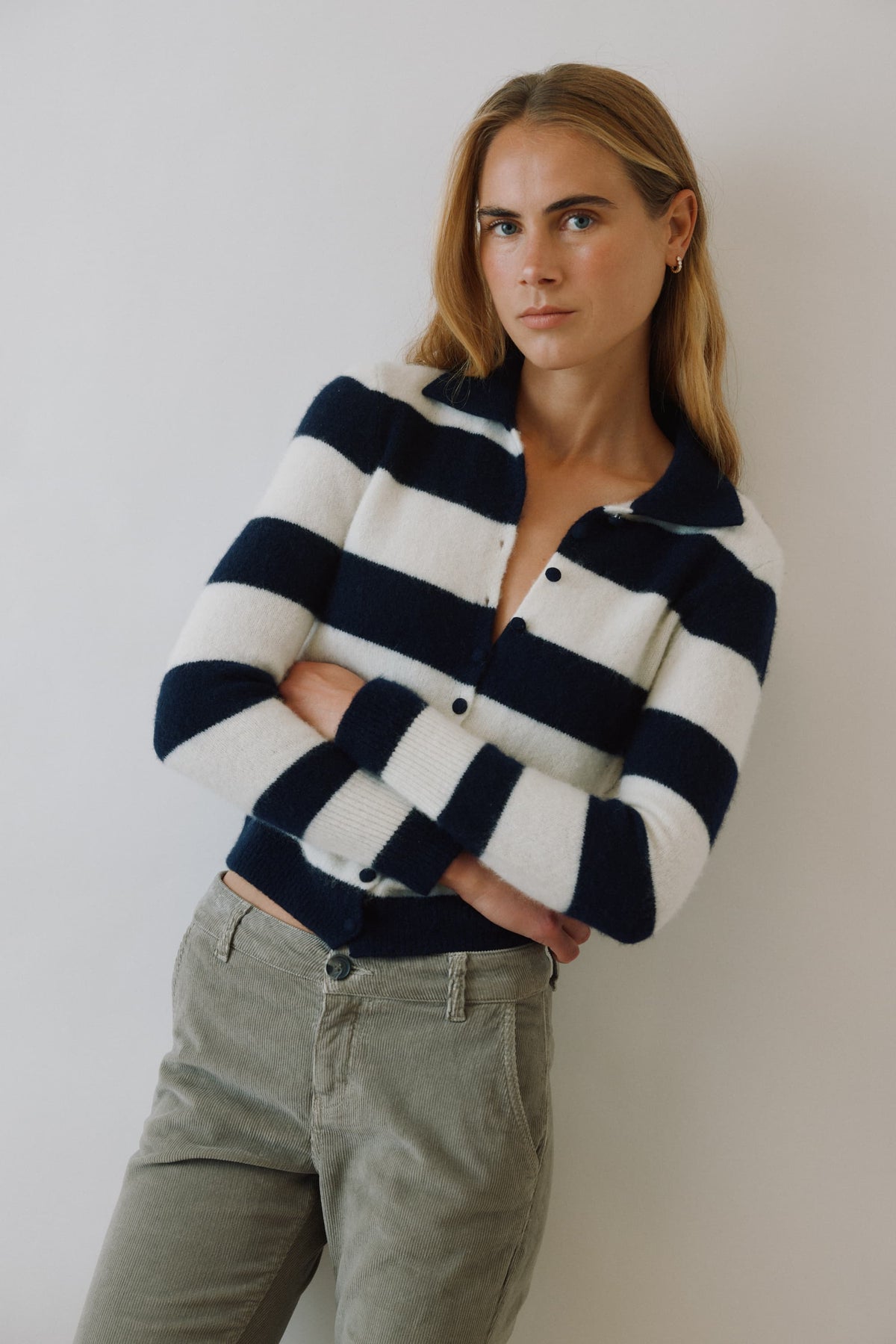 Cardigan Minnie in Navy/Weiß Anita Hass