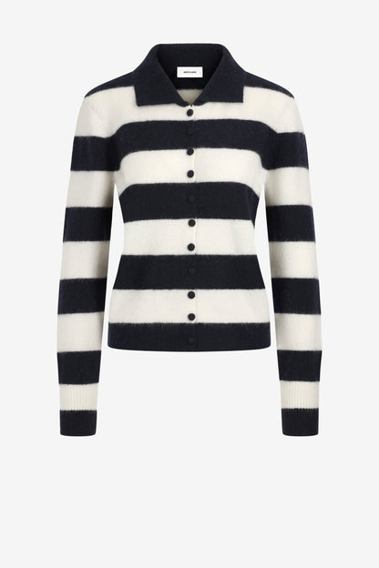 Cardigan Minnie in Navy/Weiß Anita Hass