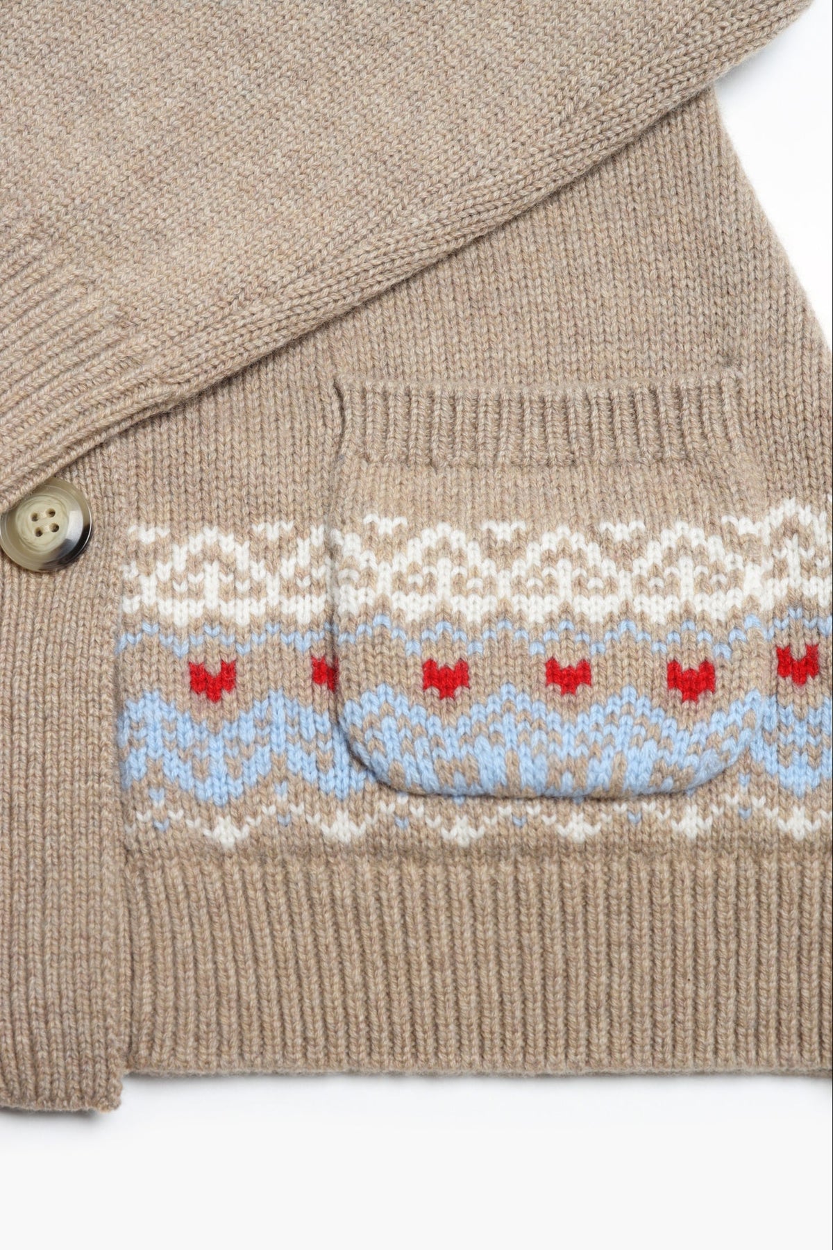 Cardigan Olive in Beige/Cream/Blau Anita Hass