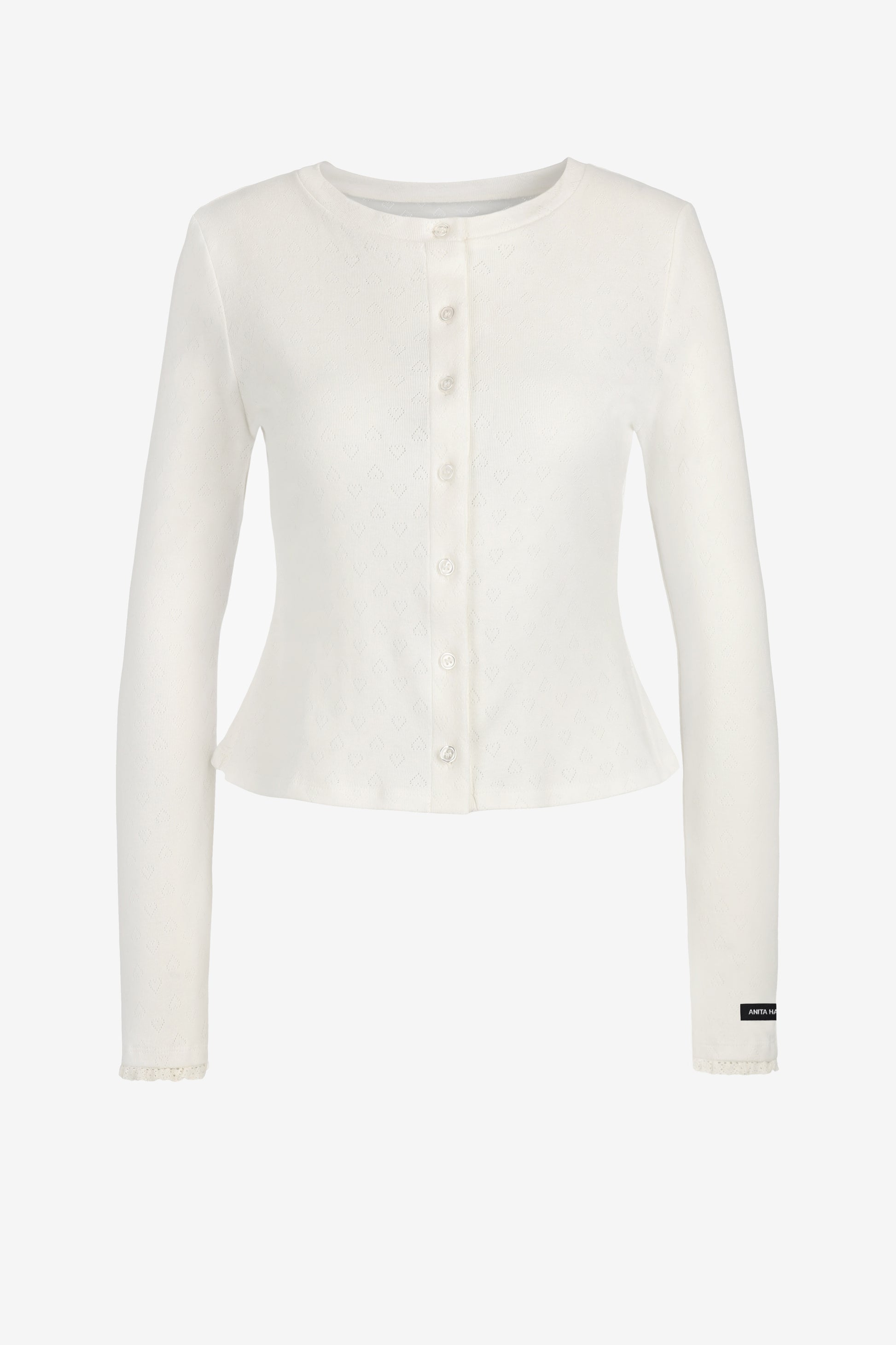 White Pointelle Cardigan by Anita Hass - Anita Hass