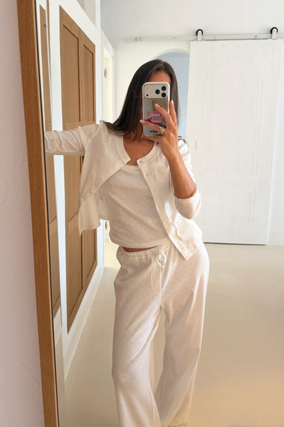 Cardigan Pointelle in Weiß Anita Hass