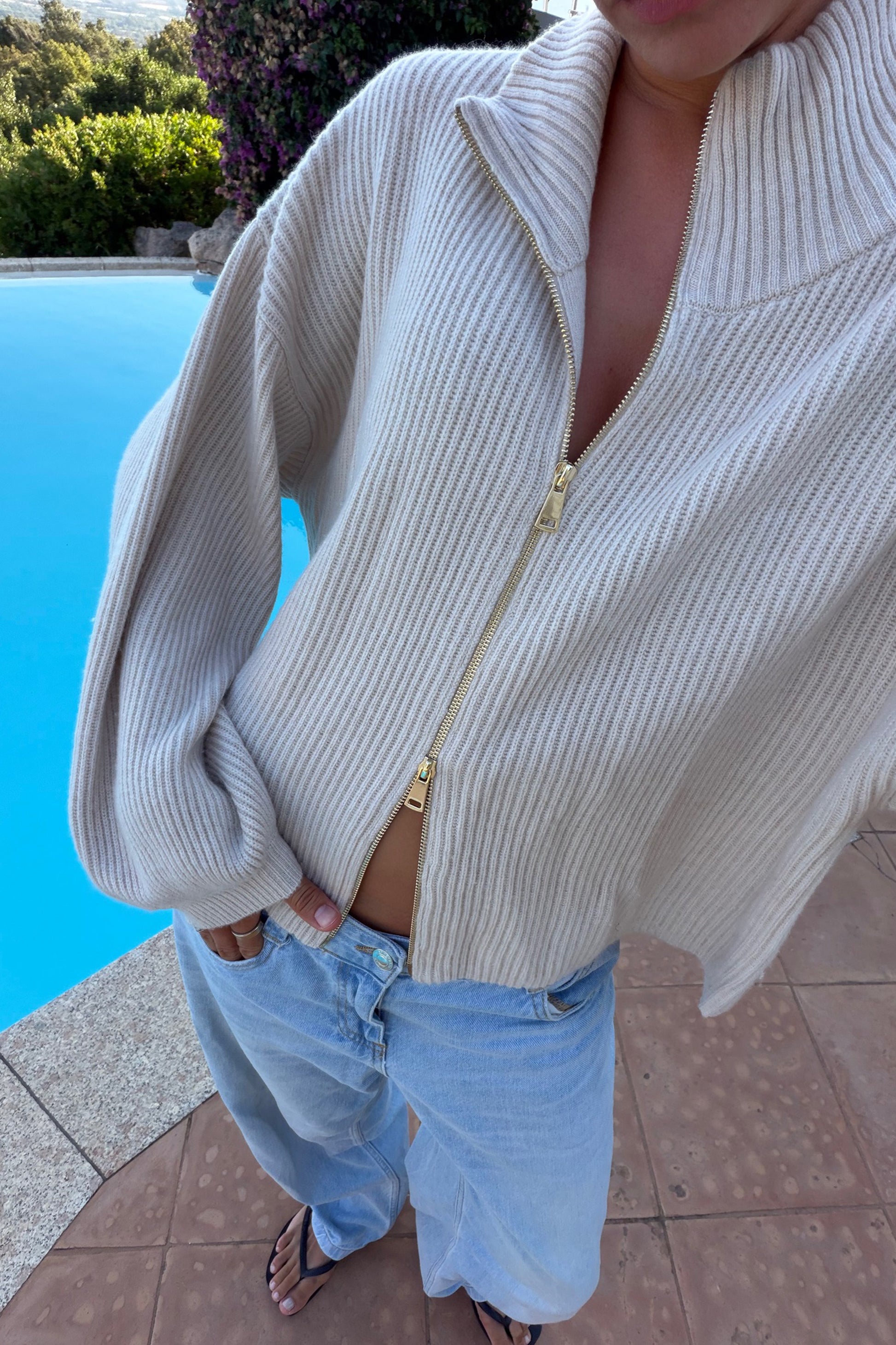 Cardigan Sea Breeze in Beige Anita Hass