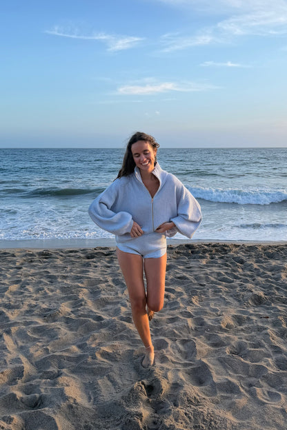 Cardigan Sea Breeze in Light Blue