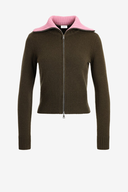 Cardigan Selma in Military/Candy