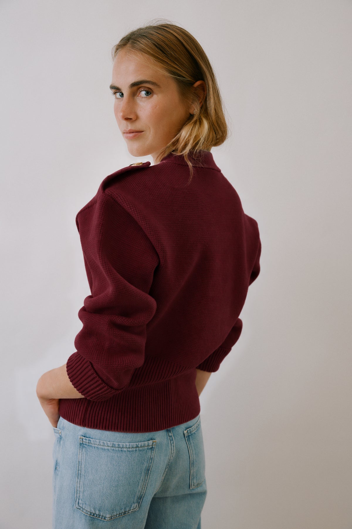 Cardigan Valerie in Burgundy
