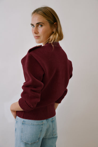 Cardigan Valerie in Burgundy