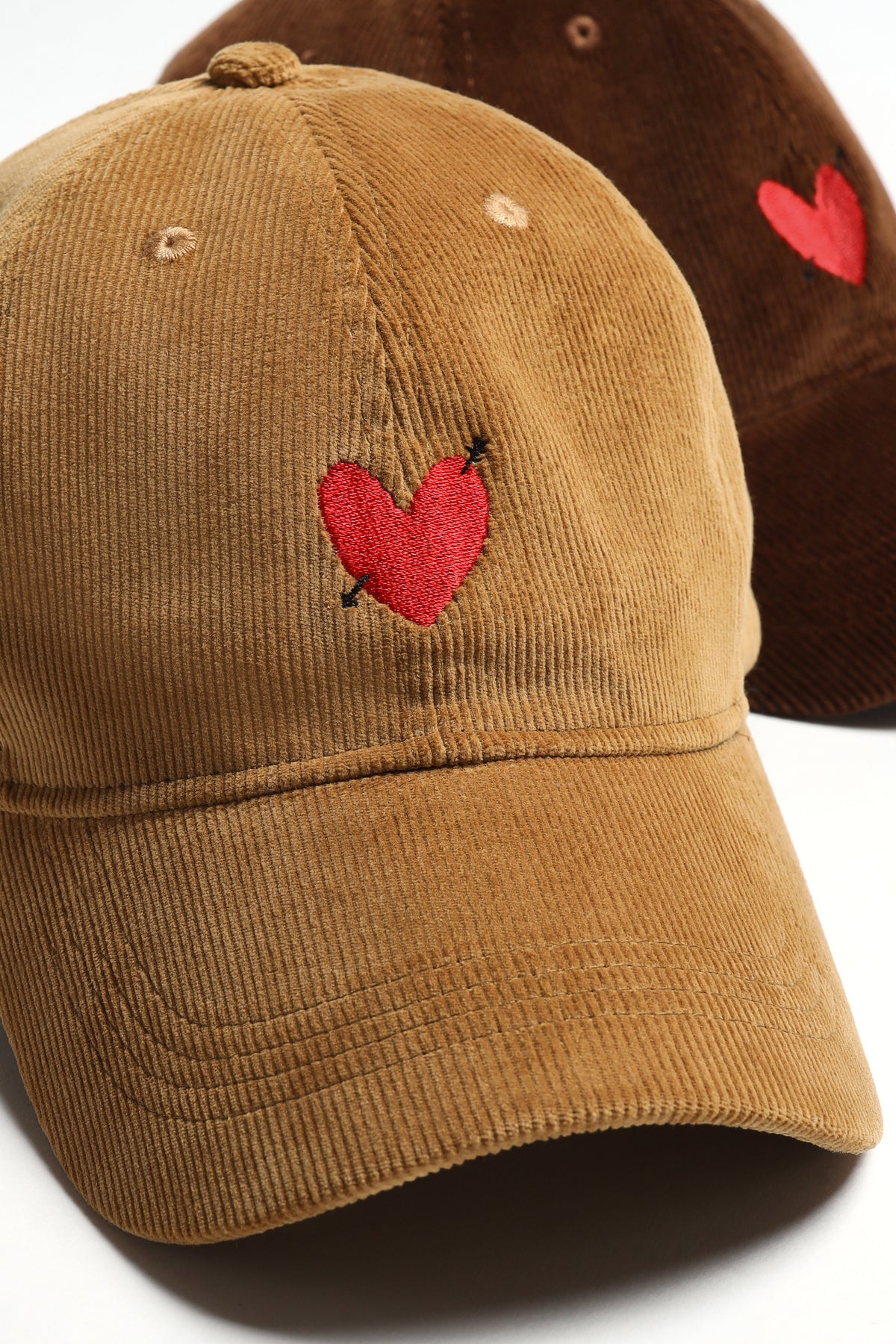 Cord-Cap 'Heart' in Camel by Anita Hass - Anita Hass